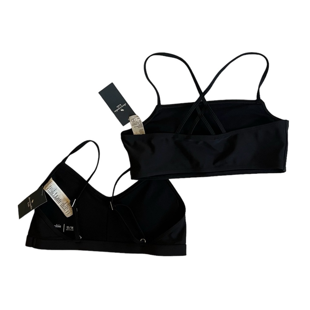 Abercrombie Kids Girls Black NWT Bralette Bundle Size 13/14